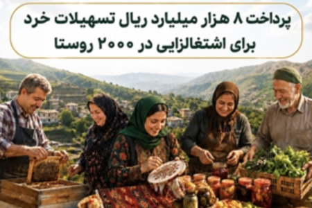 پرداخت ۸ هزار میلیارد ریال تسهیلات خرد برای اشتغالزایی در ۲۰۰۰ روستا
