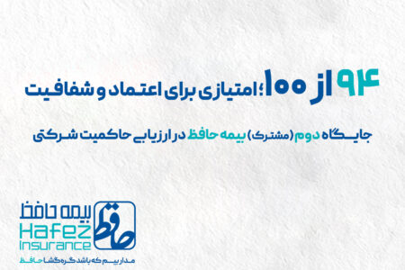 کسب امتیاز ۹۴ از ۱۰۰ و جایگاه دوم مشترک در میان شرکت‌های بیمه بازار پایه زرد فرابورس